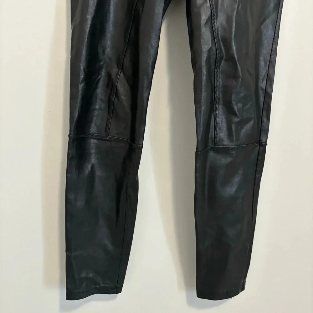 Aritzia Wilfred Free Rebelle Black Vegan Faux Leather  Pants Leggings XS - Picture 10 of 14